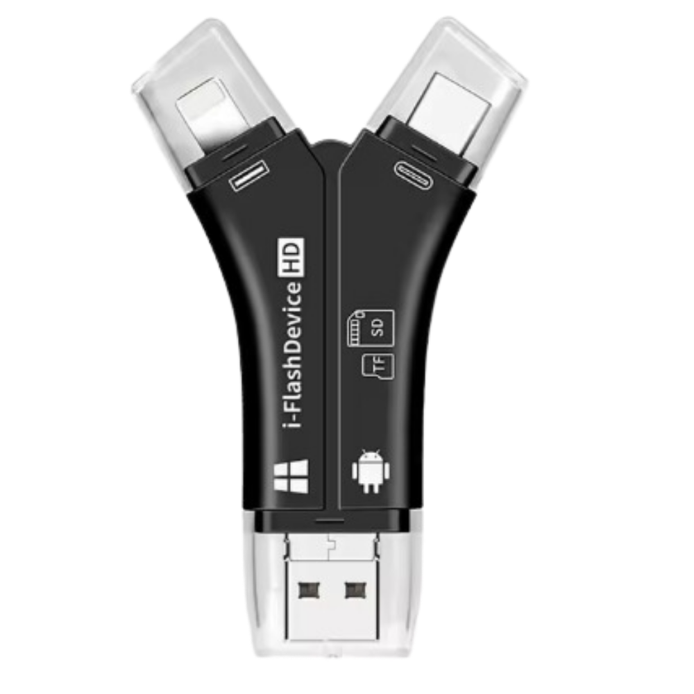 4-in-1 USB For Phones -Black - Ozerty