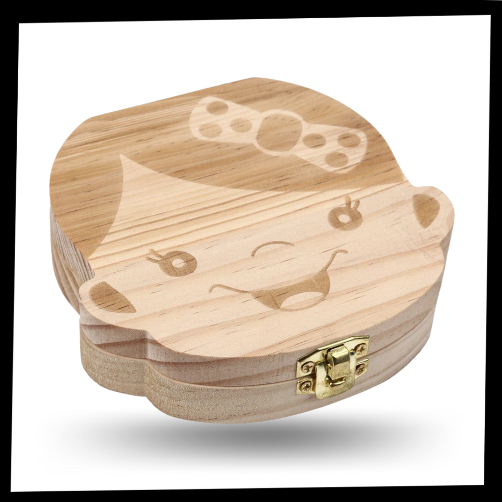Wooden Baby Teeth Box