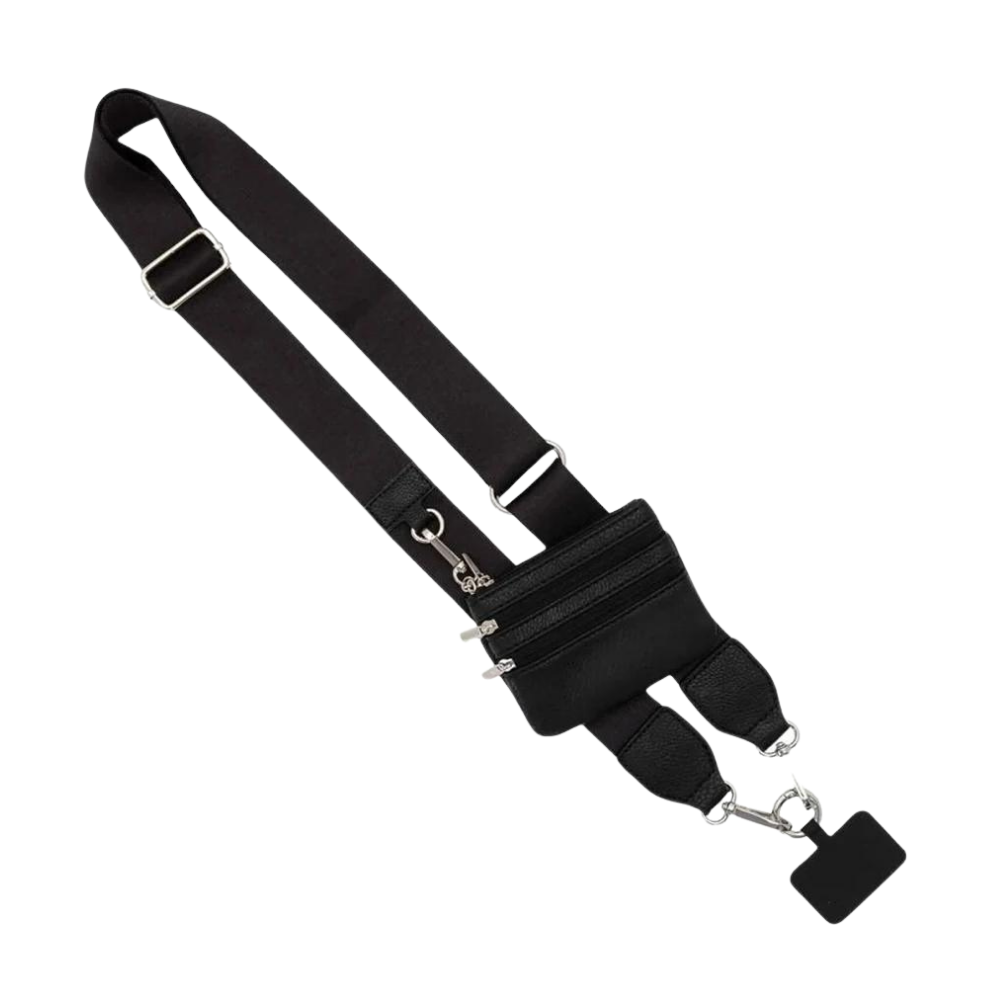 Adjustable Crossbody Phone Strap -Black - Ozerty