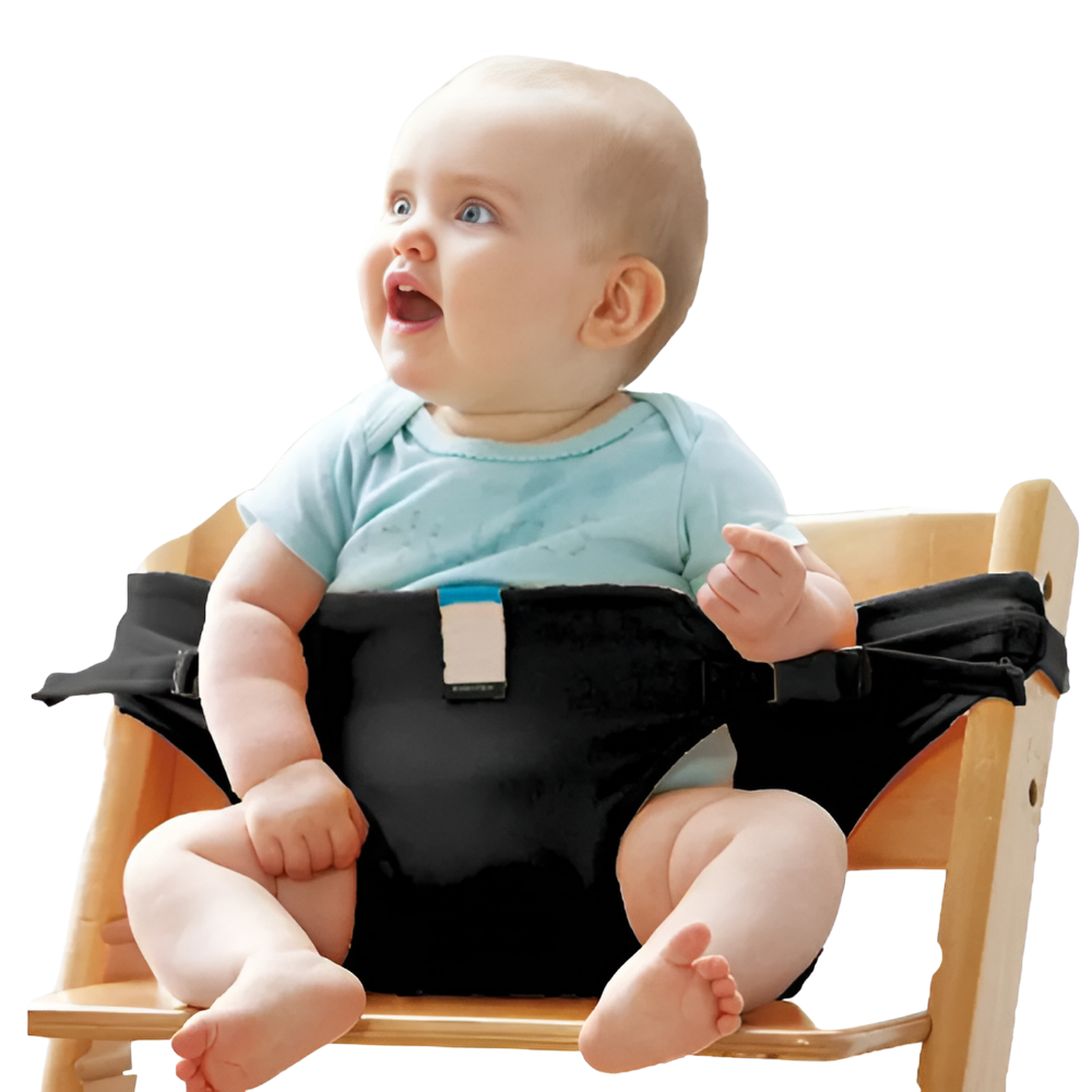 Adjustable Portable High Chair -Black - Ozerty