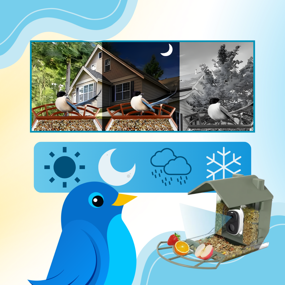 AI Solar Bird Feeder - Ozerty