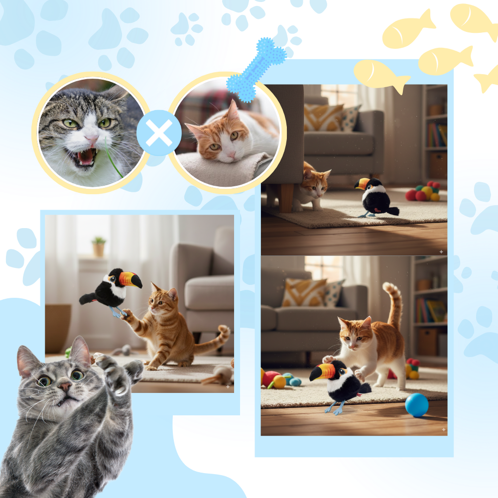 Cat Lifelike Interactive Bird Toy - Ozerty