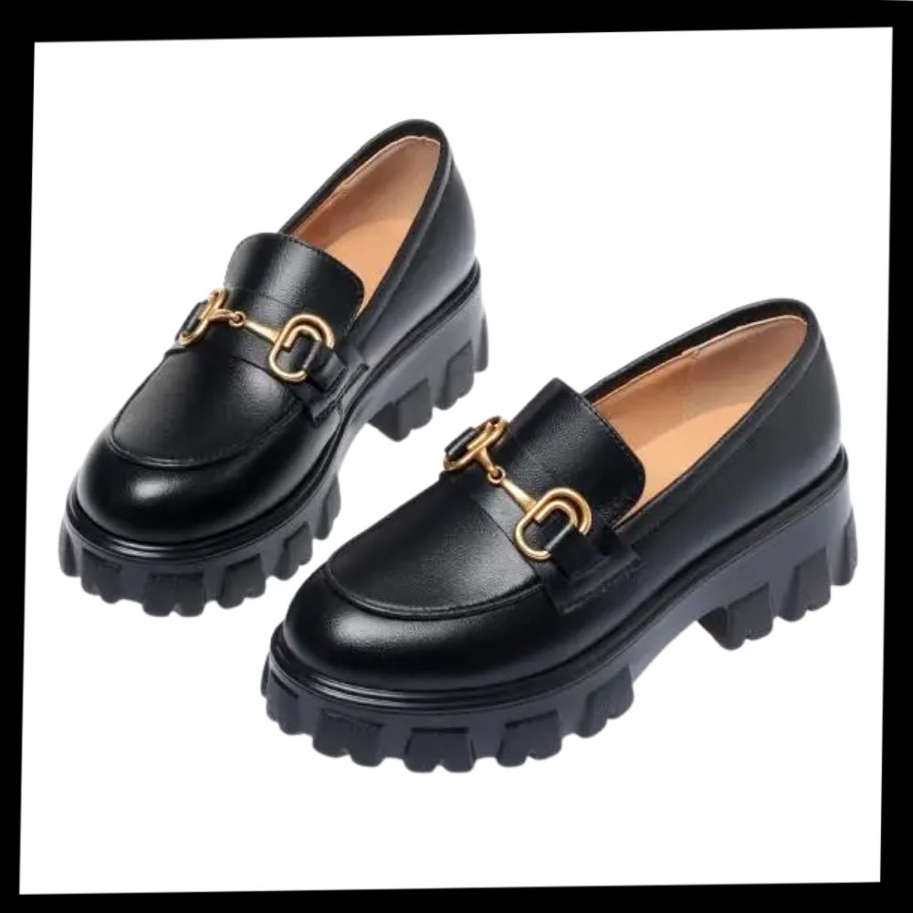 Chunky Stylish Leather Loafers - Ozerty