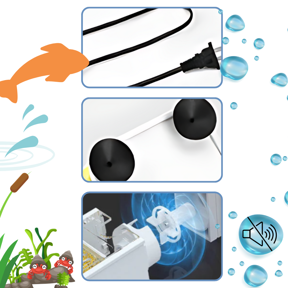 Clog-Resistant Fish Tank Filter Pump  - Ozerty