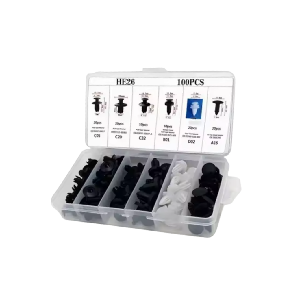 Comprehensive Car Rivet Kit -100 pcs with tools - Ozerty