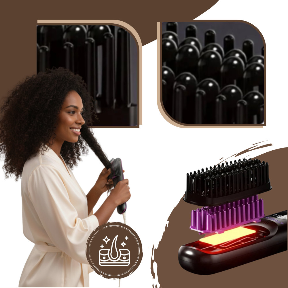 Confidence Boost Hair Straight Heat Brush - Ozerty