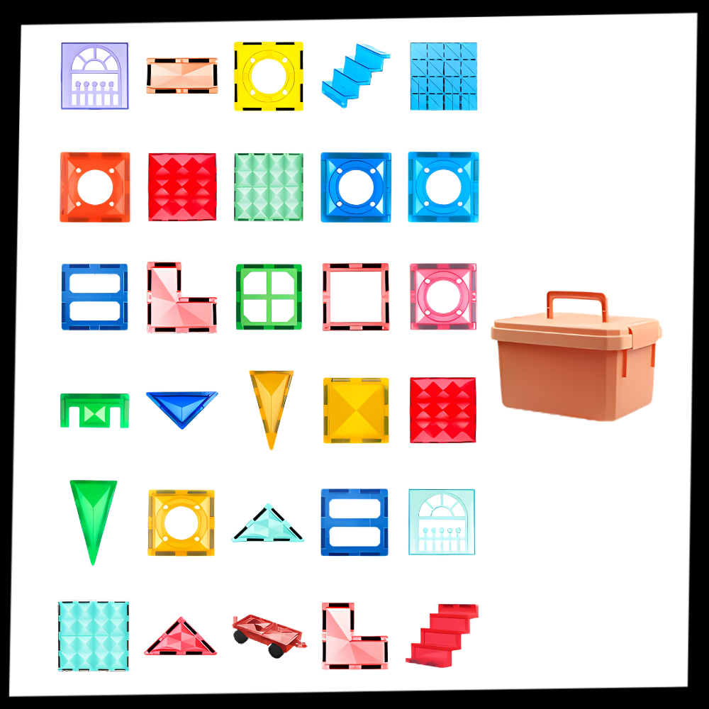 Educational Magnetic Building Blocks - Ozerty