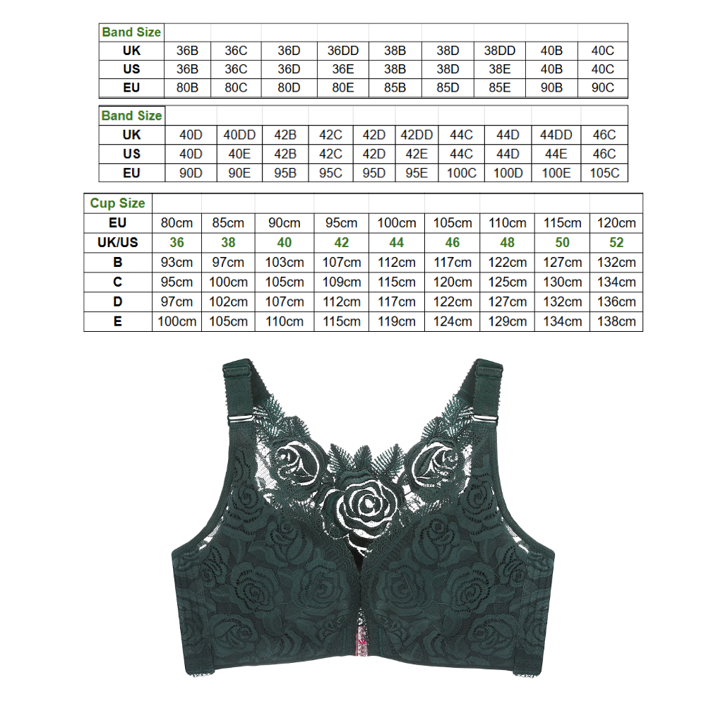 Elegant Rose Push-up Lace Bra - Ozerty