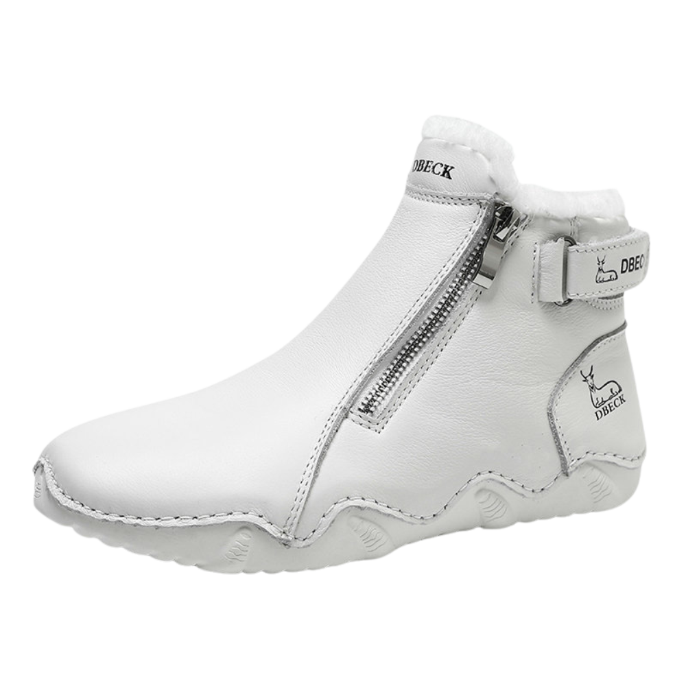 ErgoChic Winter Boots -White Fleece Lining - Ozerty