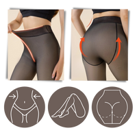 Fake Translucent Fleece Lined Tights