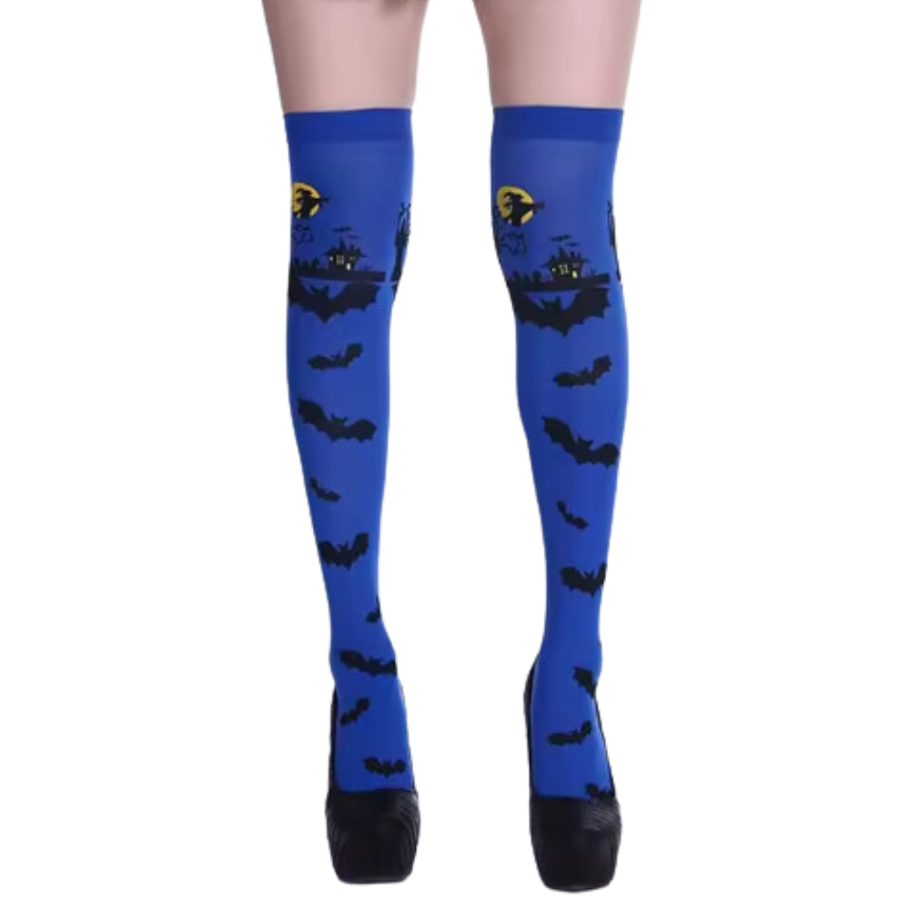 Festive Designs Halloween Compression Socks -Moonlit Bats - Ozerty