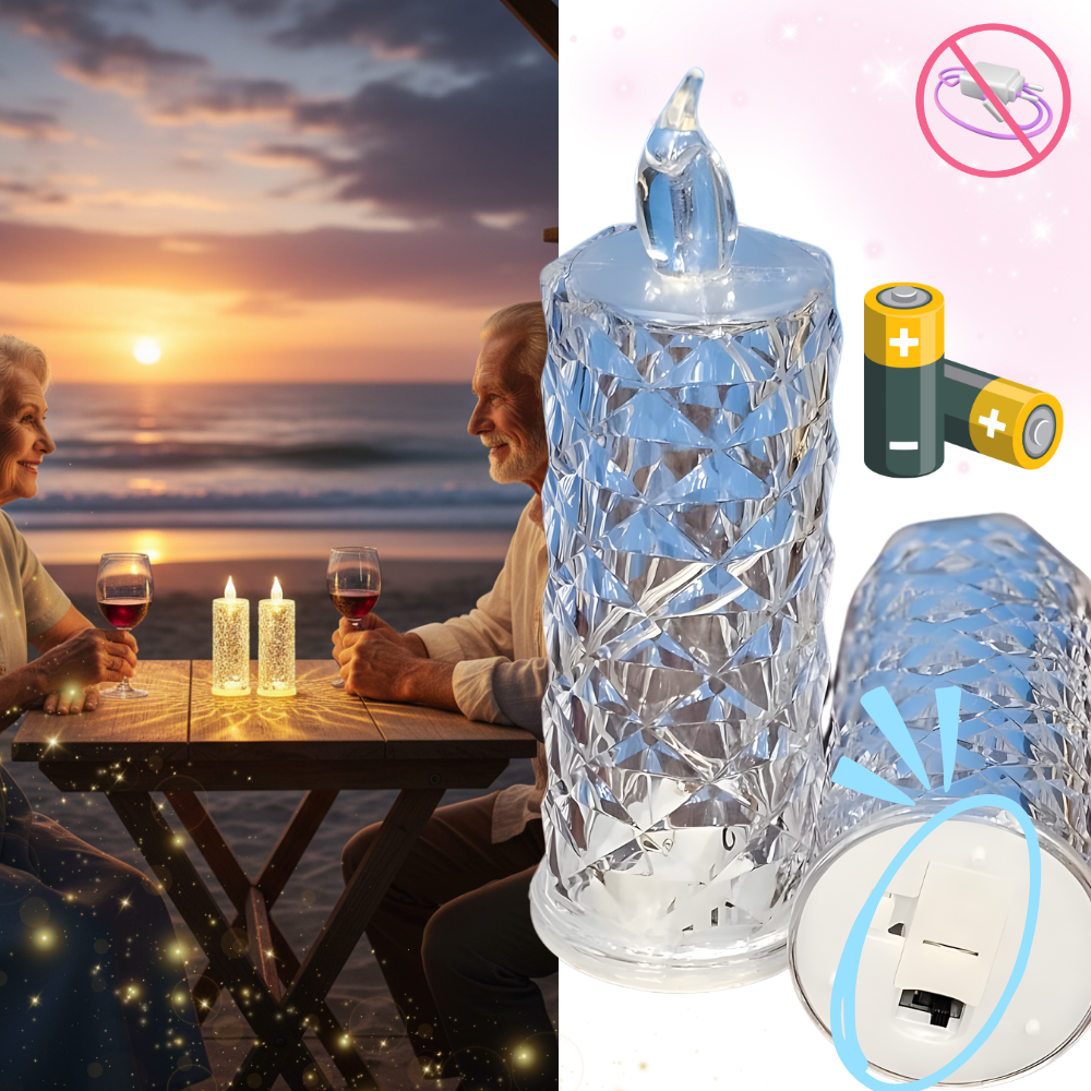 Flameless Crystal Candle Lamp - Ozerty