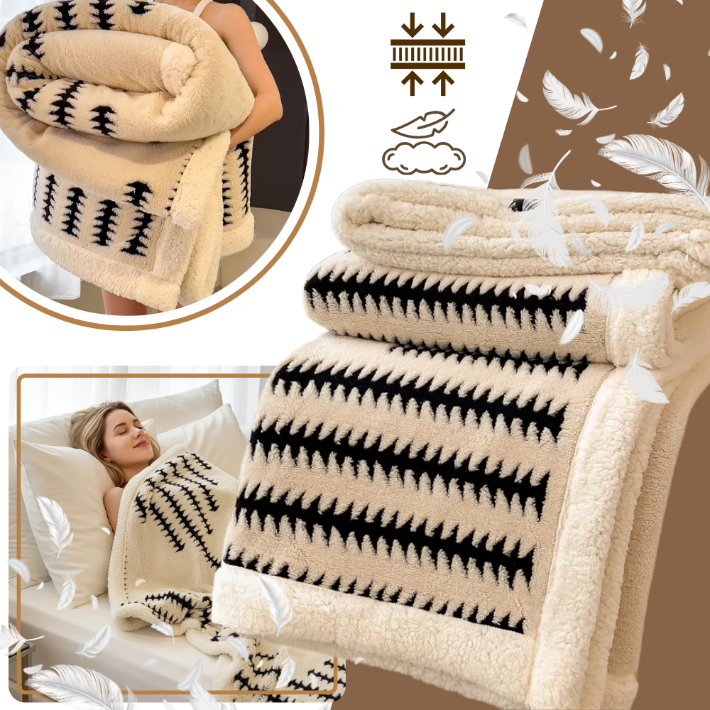 Fluffy Jacquard Winter Blanket - Ozerty
