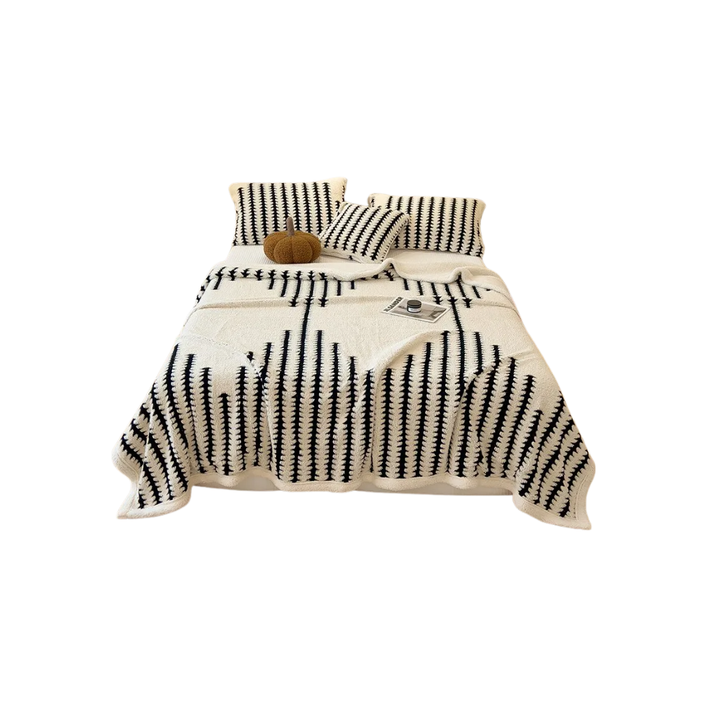 Fluffy Jacquard Winter Blanket