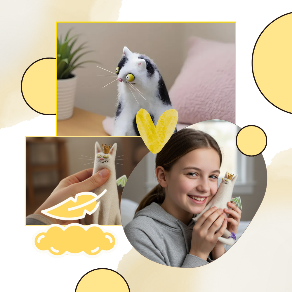 Funny Disheveled Decor Cat - Ozerty