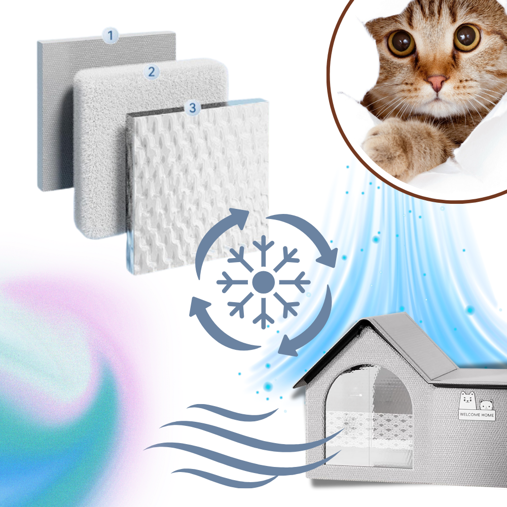 Heat Reflective Insulation Cool Cat House - Ozerty