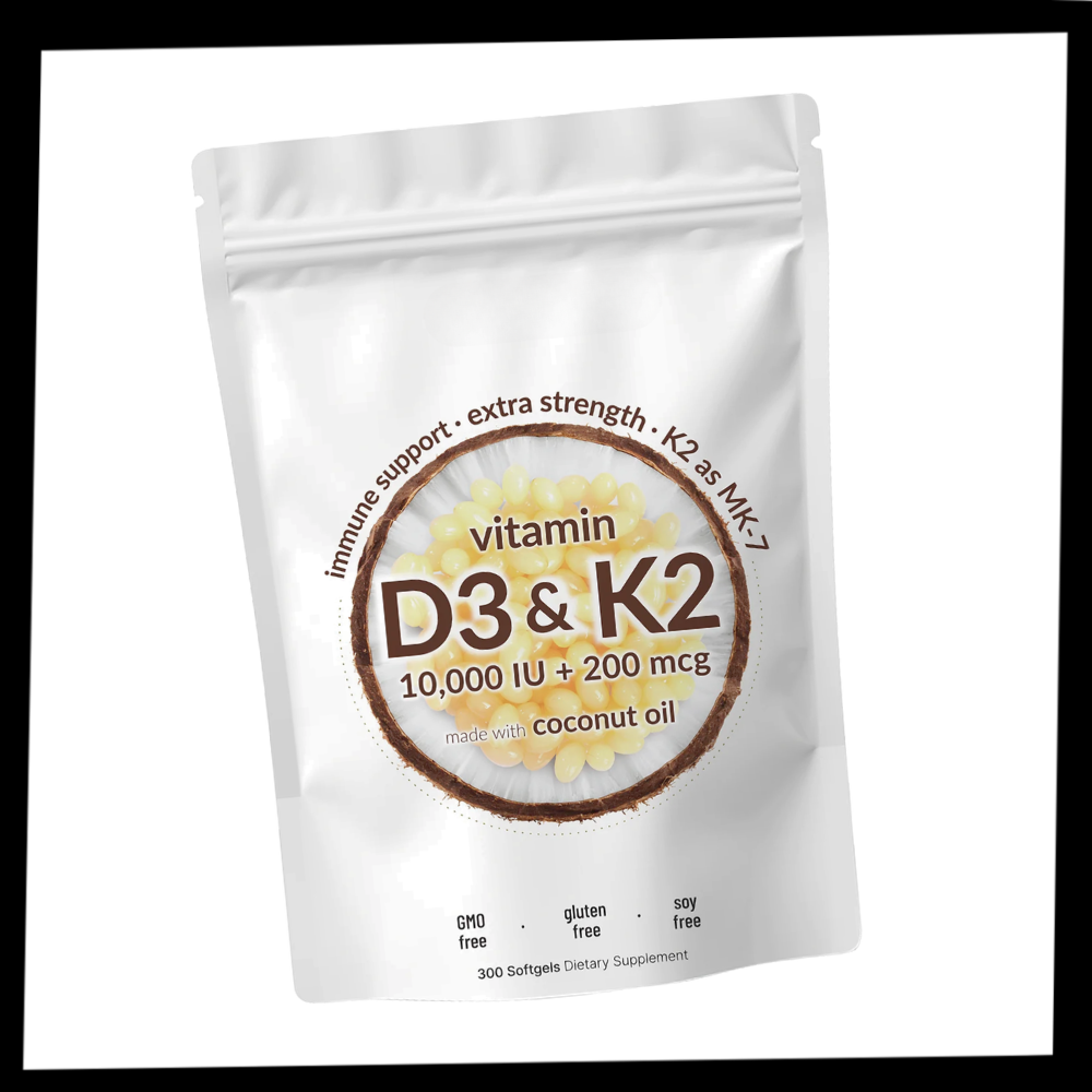 High-Potency D3 & K2 Softgels  - Ozerty