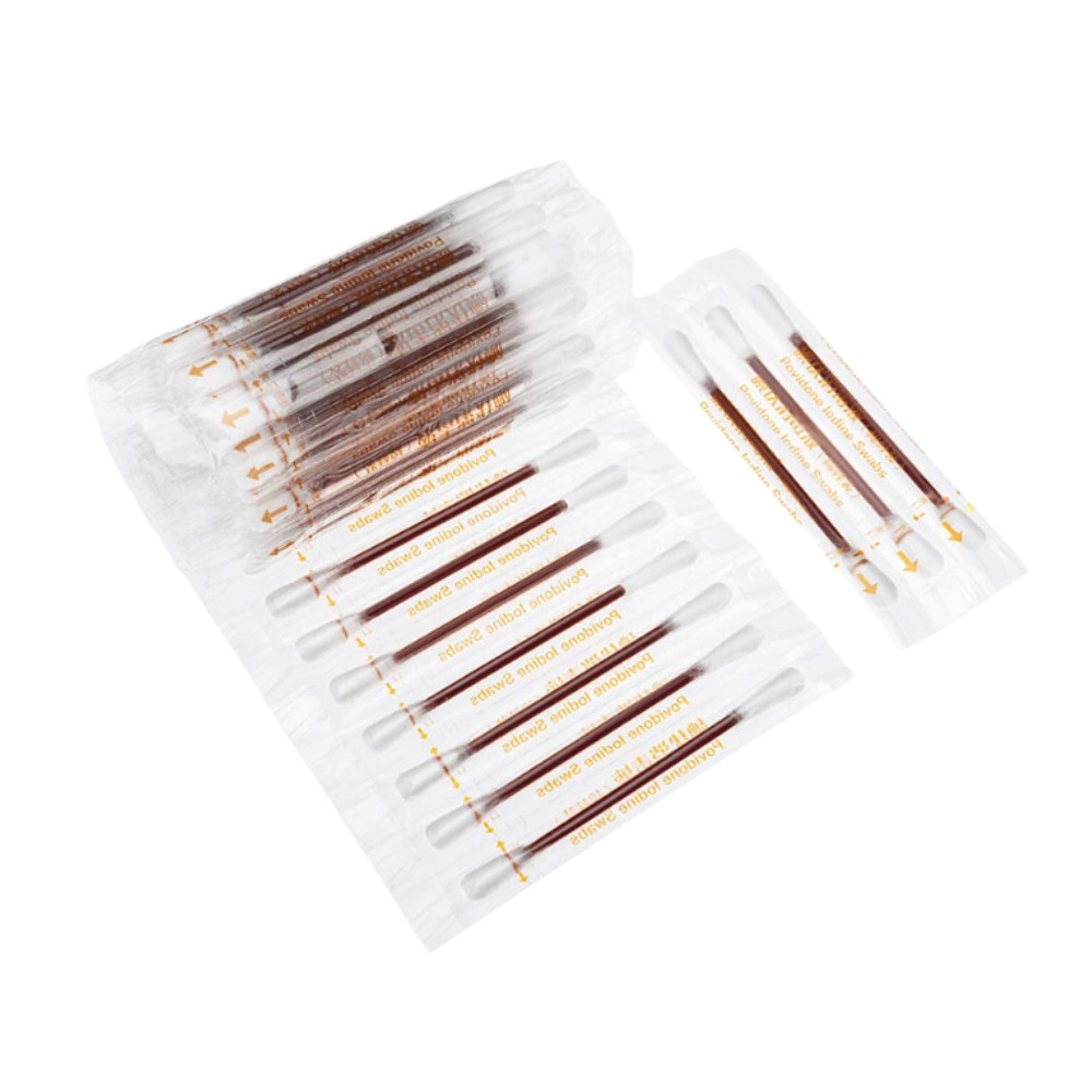 Iodine Alcohol Swabsticks -50pcs iodine swabs - Ozerty