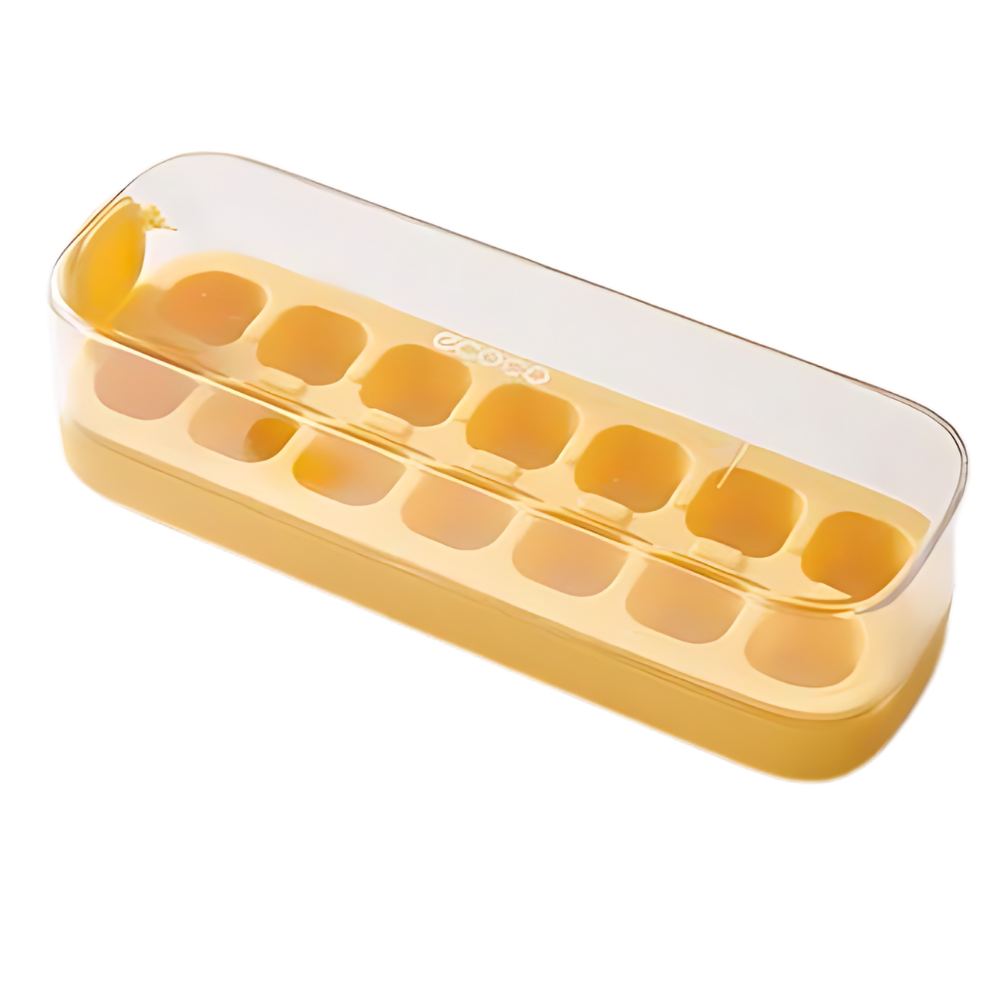 Non-stick Silicone Ice Cube Trays -Yellow - Ozerty