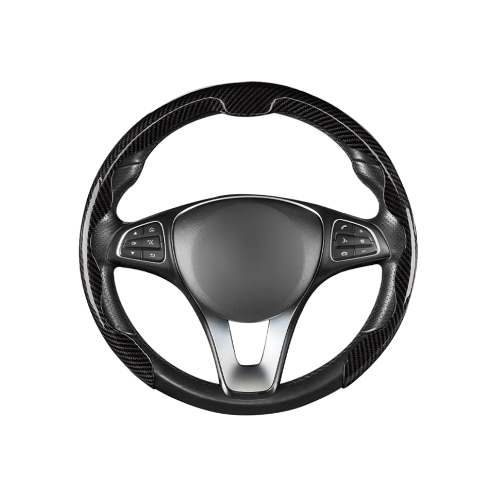 Non-Slip Steering Wheel Cover  -Black - Ozerty