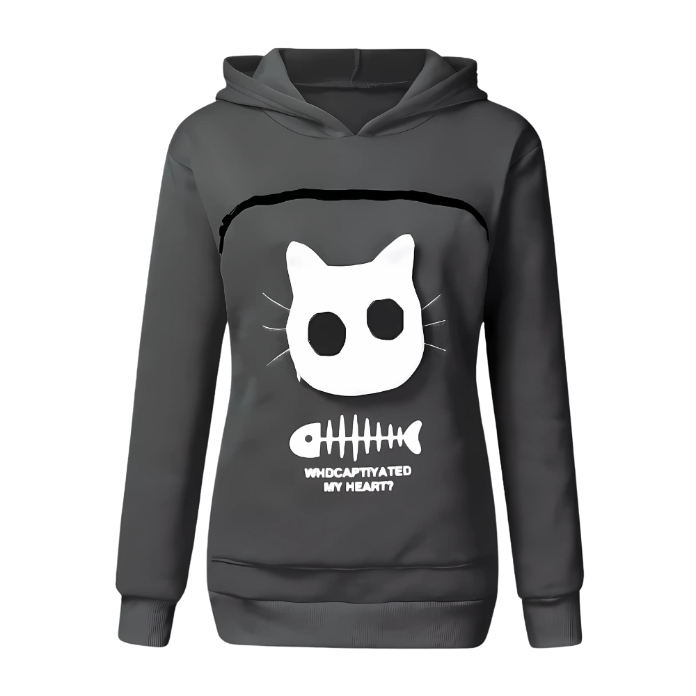 Pet Interaction Enhancer Hoodie -Dark Grey - Ozerty