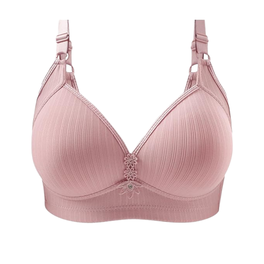 Plus Size Wireless Push-Up Bra -Pink - Ozerty