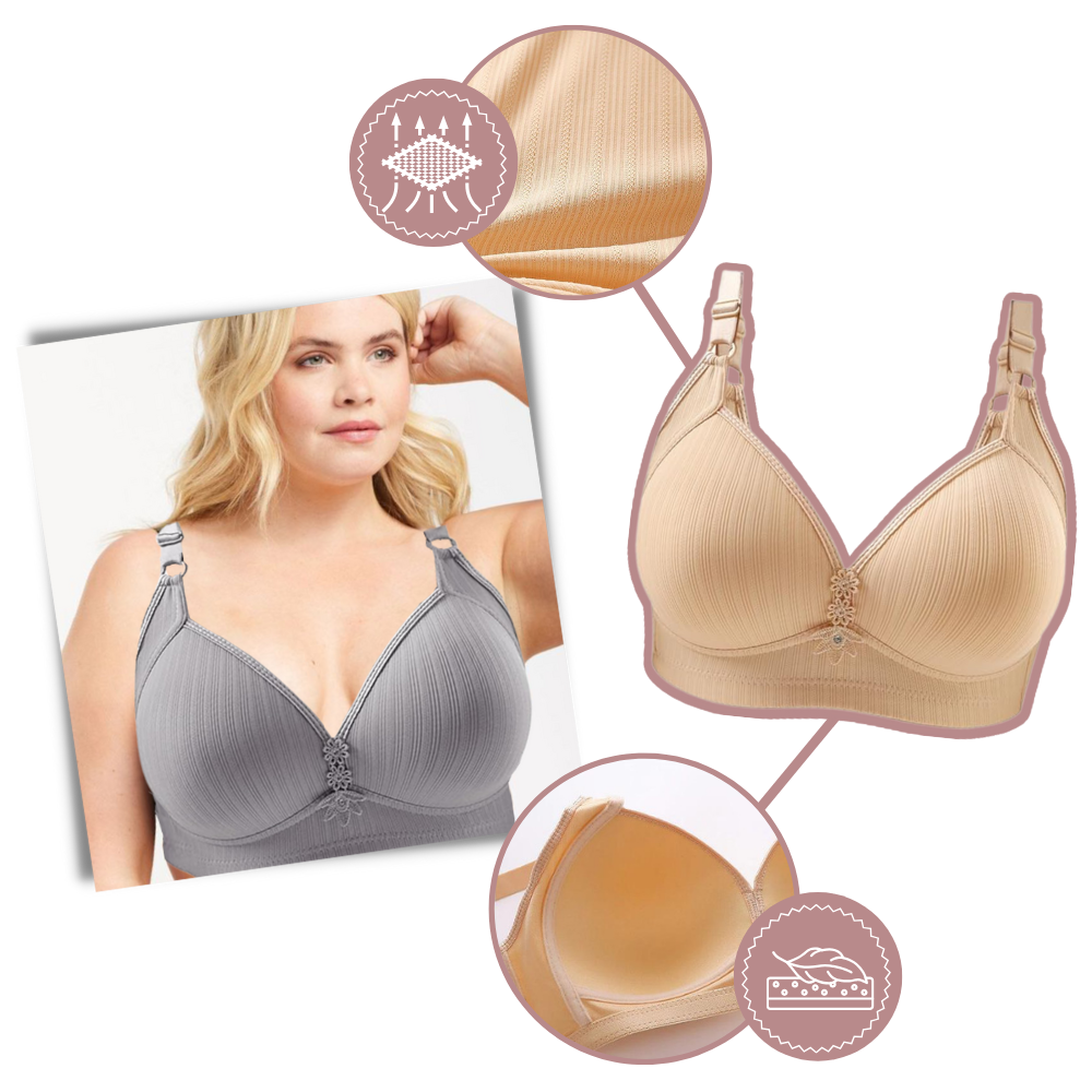 Plus Size Wireless Push-Up Bra - Ozerty