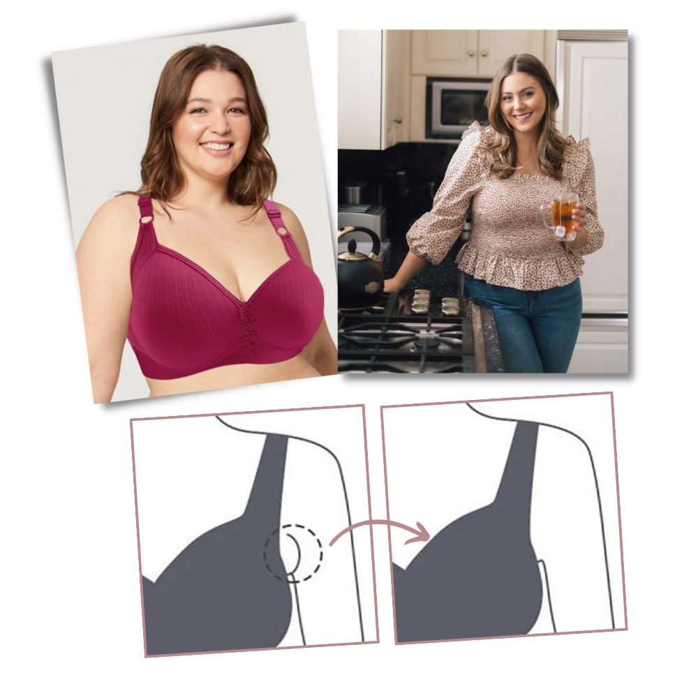 Plus Size Wireless Push-Up Bra - Ozerty