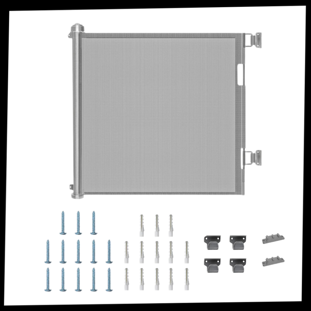 Retractable Sturdy Mesh Pet & Baby Gate - Ozerty