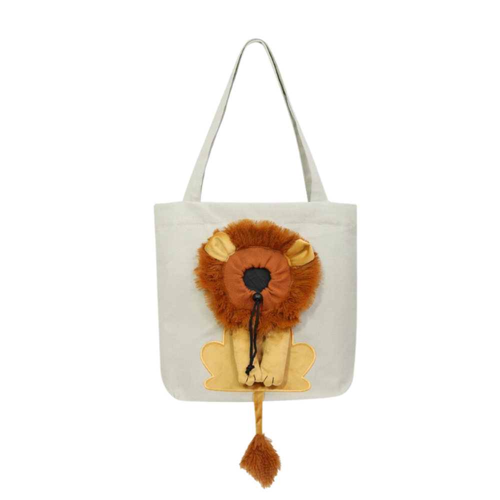 Soft & Breathable Lion Cat Bag -Beige  - Ozerty