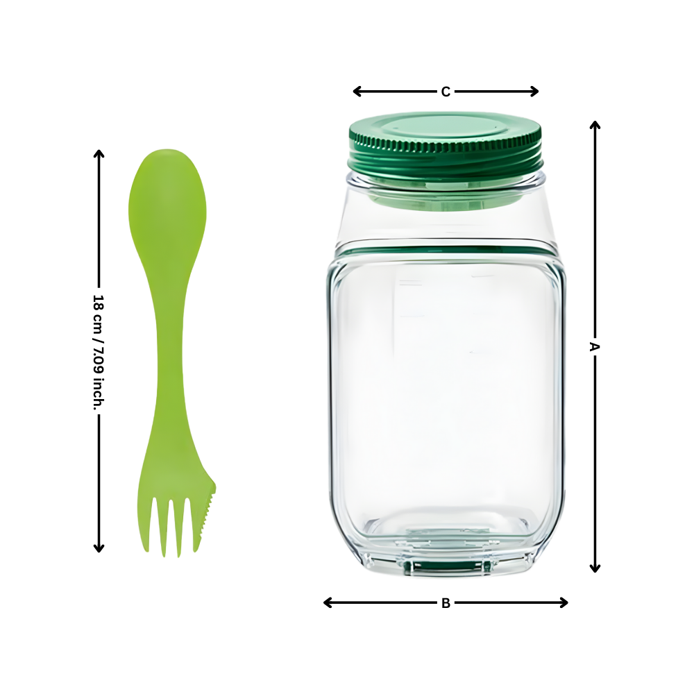 Transparent Meal Prep Jar - Ozerty