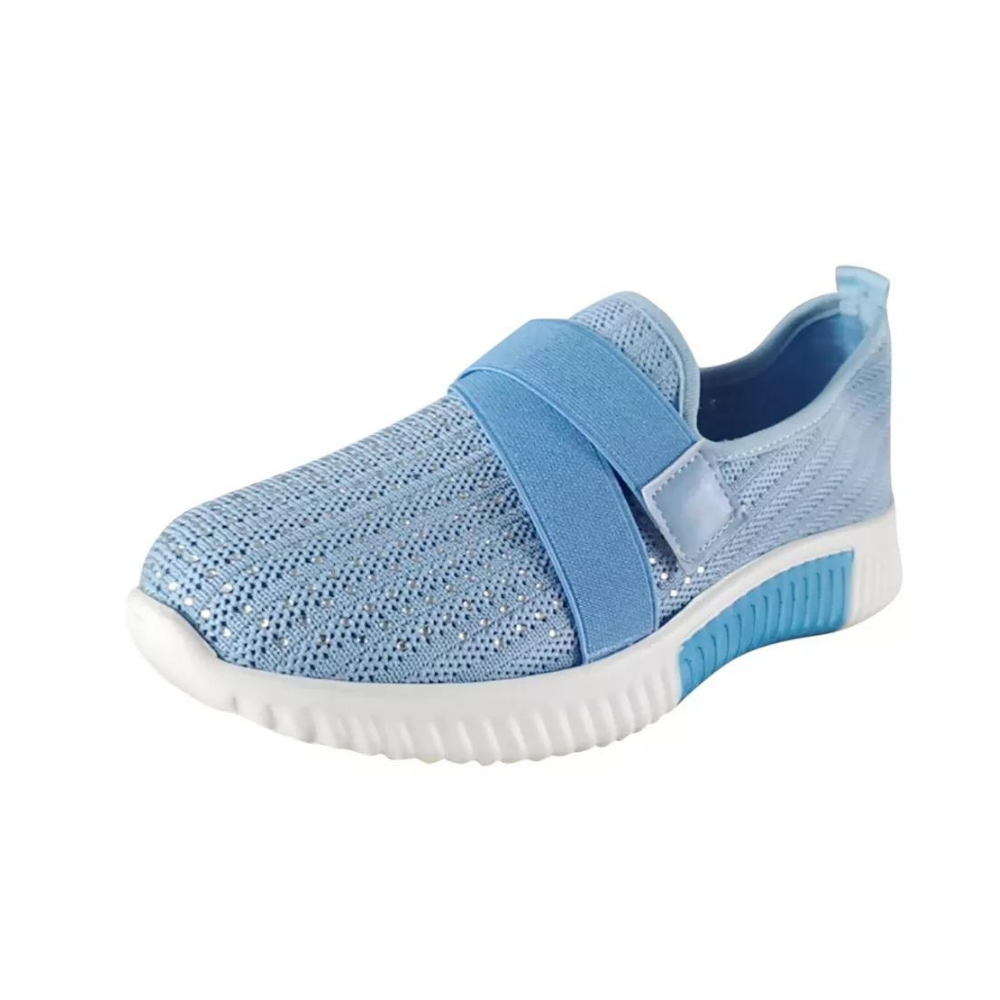 Ultra-Light Velcro Straps Orthopedic Sneakers  -Blue - Ozerty