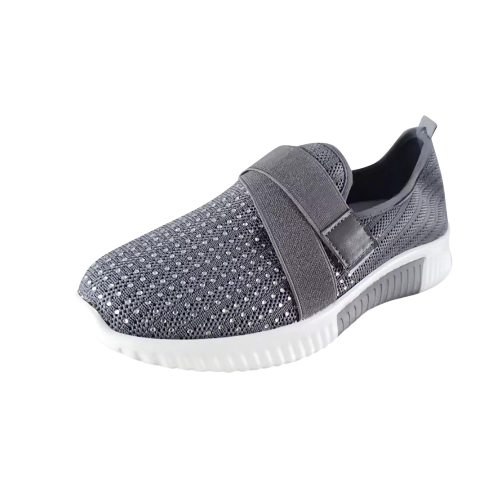 Ultra-Light Velcro Straps Orthopedic Sneakers  -Grey - Ozerty