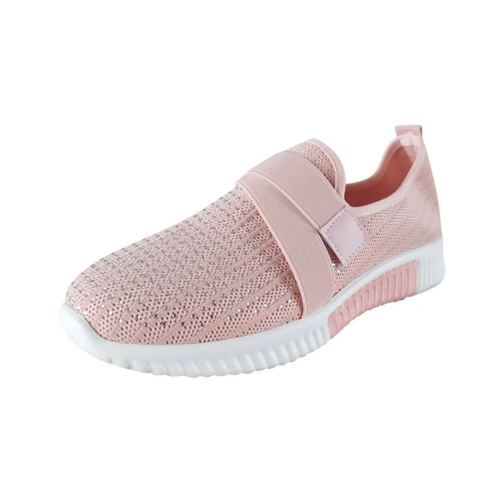 Ultra-Light Velcro Straps Orthopedic Sneakers  -Pink - Ozerty