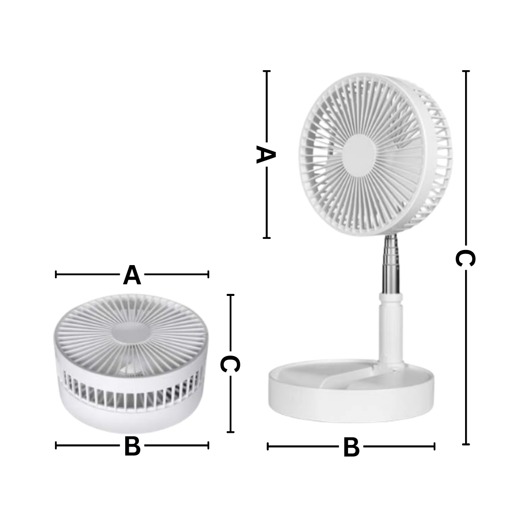 USB charging portable fan  - Ozerty