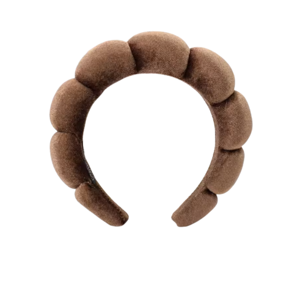 Velvet Skincare Headband -Coffee - Ozerty