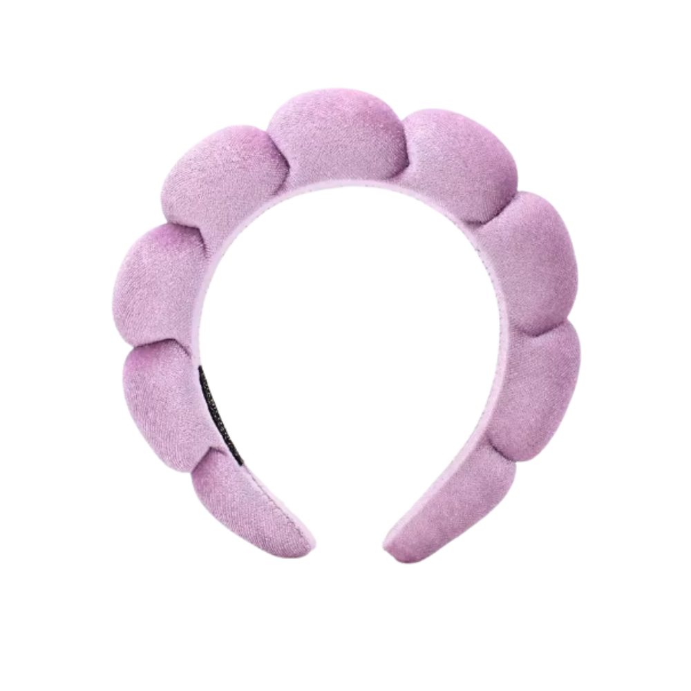 Velvet Skincare Headband -Lavender - Ozerty
