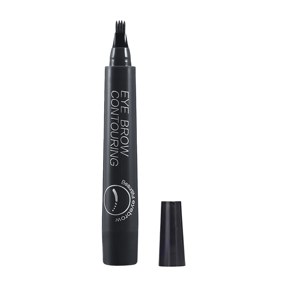 Waterproof Liquid Formula Eyebrow Pen  -Black - Ozerty