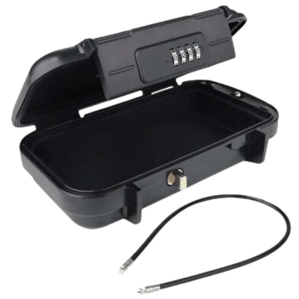 Waterproof Small Lockable Storage Box -Black - Ozerty