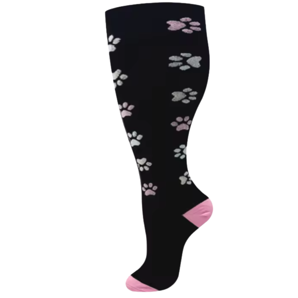 Wide Breathable Compression Sock -Paws - Ozerty