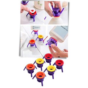 Pack of 6 Versatile Bottle Stand Caps