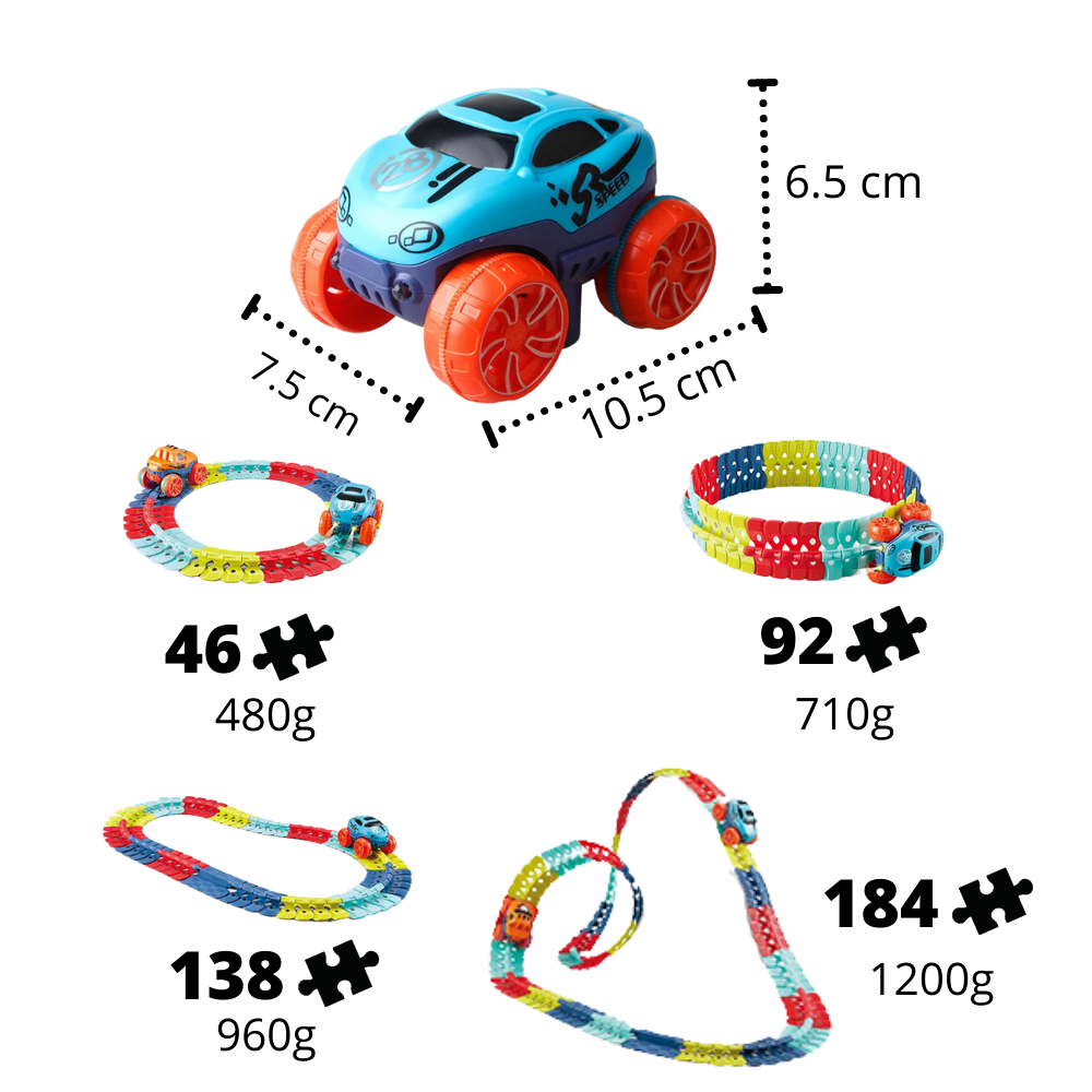 Flexible Rail Car Toy For Kids