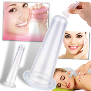 4 Silicone Cups for Facial Massage Cupping -