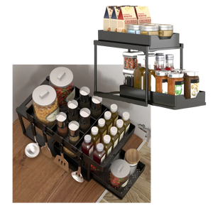 Double-Drawer Kitchen Spice Rack