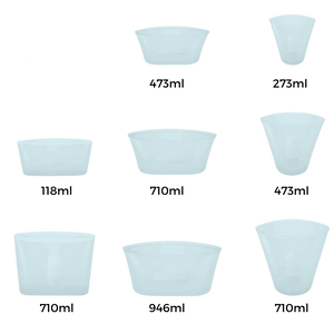 8-Pack Reusable Food Silicone Bags