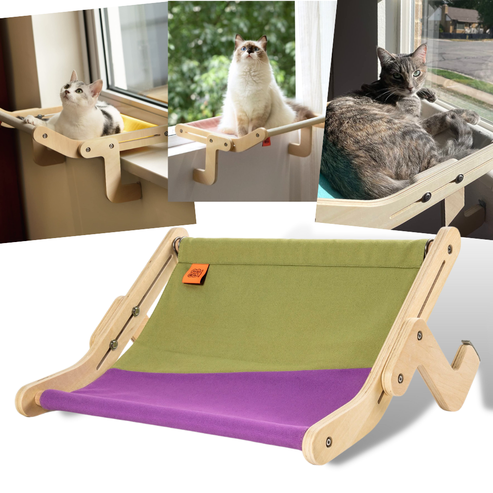 Wooden Window Perch for Cats -