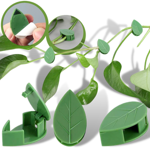 Pack of 20 Leaf-Shaped Adhesive Clips for Climbing Plants -