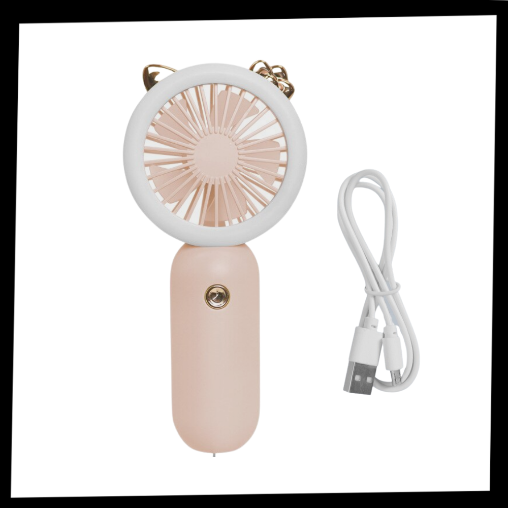 Handheld Pocket USB Fan with LED