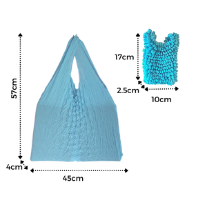 Pleated Stretch Shopping Bag