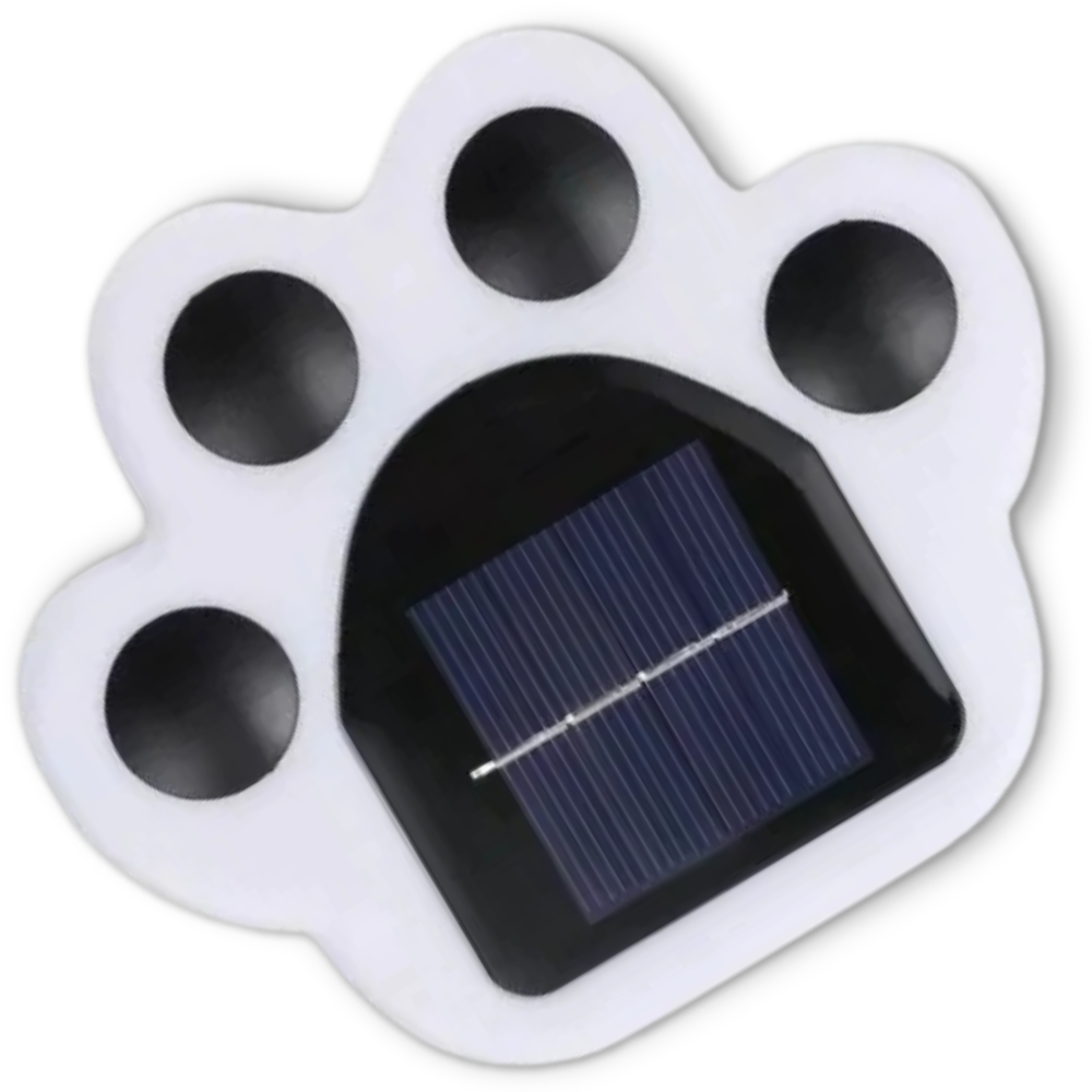 Solar-Powered Paw Print Pathway Light